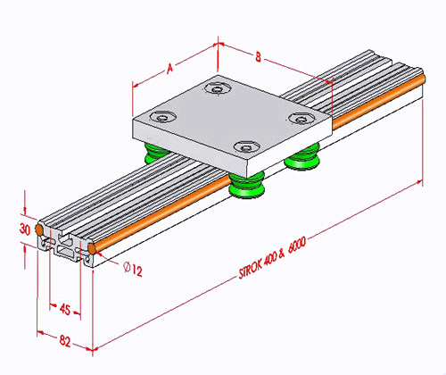 Rolled Block Guiding Ø12 Schema