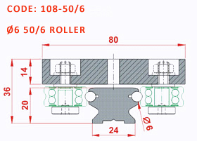 Rolled Block Guiding Ø6 Drawing