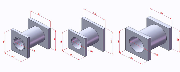 Connection Flange of Motors Drawing