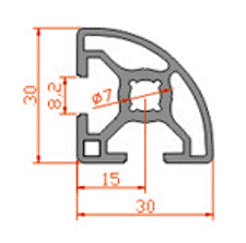 30x30_Radius_Aluminium_Profile_Drawing