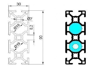 30x90_Aluminium_Profile_Drawing