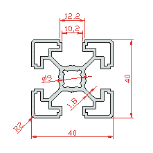 40x40_Aluminium_Profile_Drawing