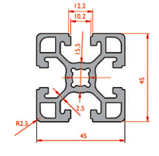 45x45_Aluminium_Profile(Heavy)_Drawing